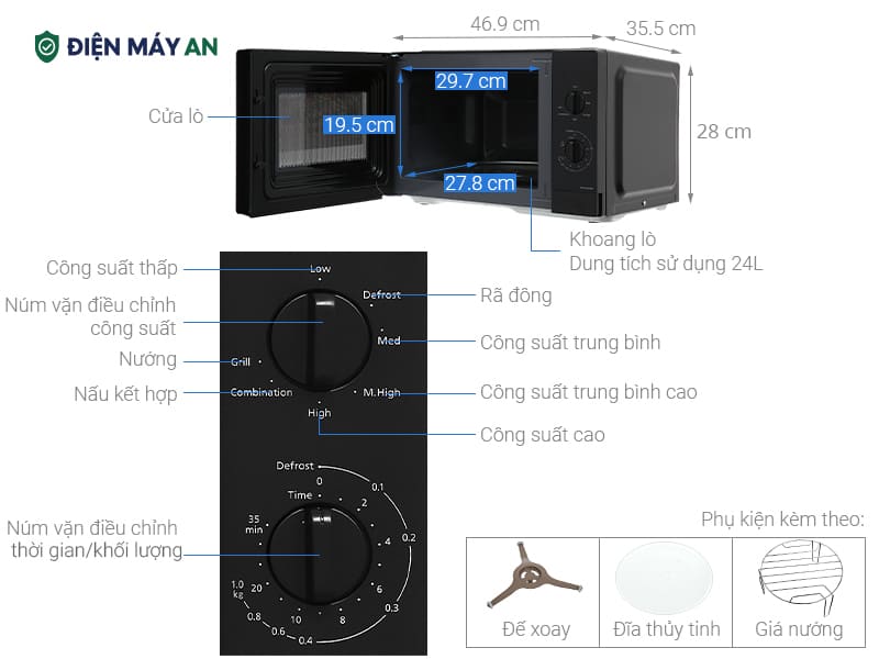 Lò vi sóng Panasonic NN-GM34NBYUE